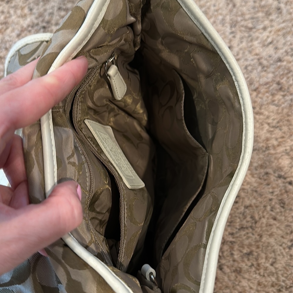 Coach Crossbody Bag OffWhite, Genuine Leather Gem